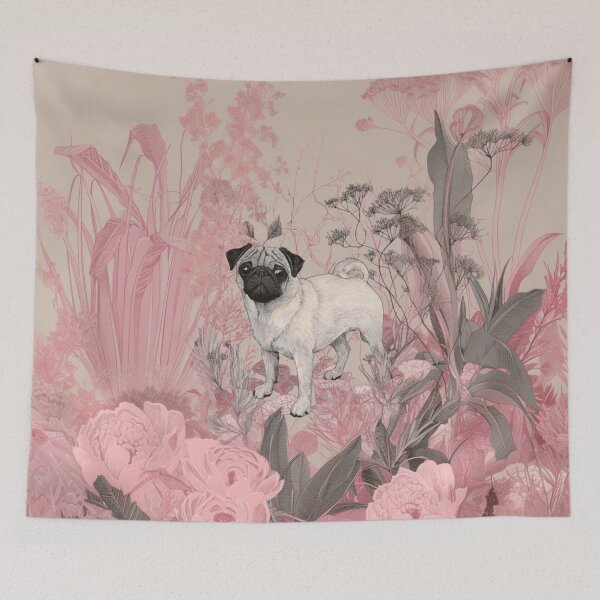 Item preview, A playful Pug in a park scene, Dogs in Motion designed and sold by CDC40.