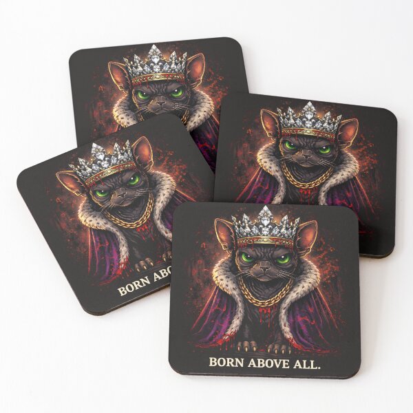 Item preview, Born Above All – Royal Cat King designed and sold by Furvisors.