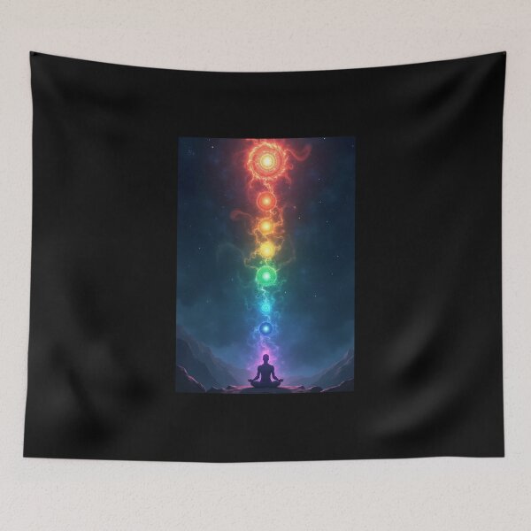 Item preview, Seven Chakras Ascension – Dark Aura Energy Art designed and sold by OhmAuraArt.