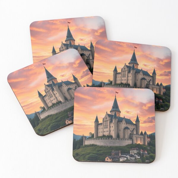 Item preview, Enchanted Kingdom | Sunset Castle and Medieval Village Overlook designed and sold by Vida e Arte.