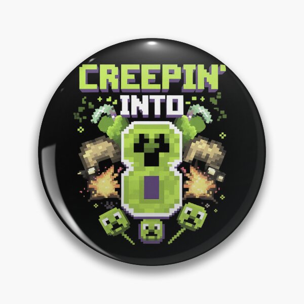 Item preview, 8th Birthday Gamer Creepin’ Into 8 Video Game Pixel Party  designed and sold by MarkLeedsArt.