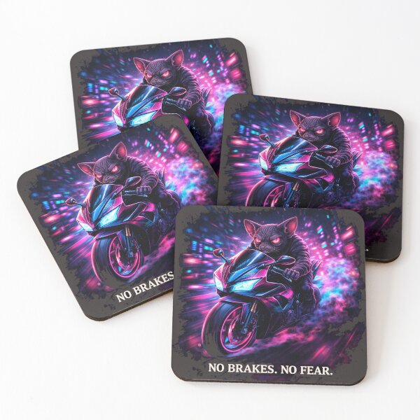 Item preview, No Brakes No Fear – Cyber Cat Rider designed and sold by Furvisors.