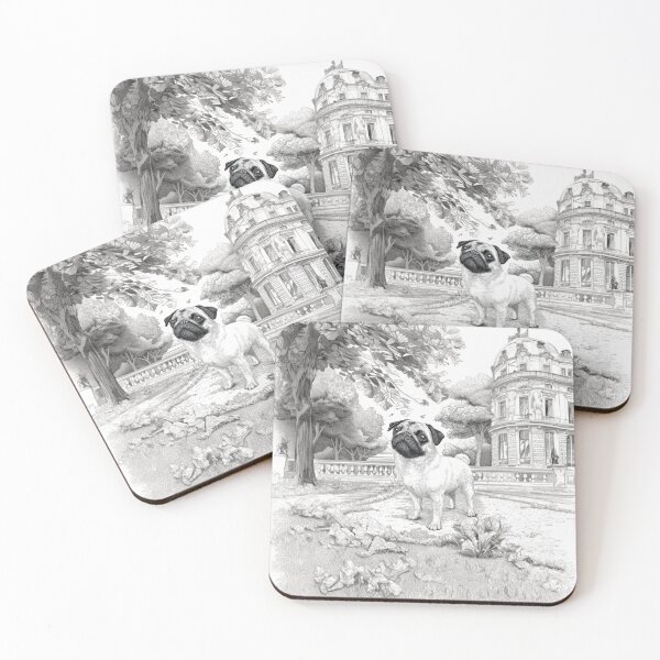Item preview, A playful Pug in a park scene, Dogs in Motion designed and sold by CDC40.