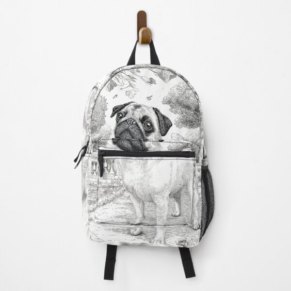 Item preview, A playful Pug in a park scene, Dogs in Motion designed and sold by CDC40.