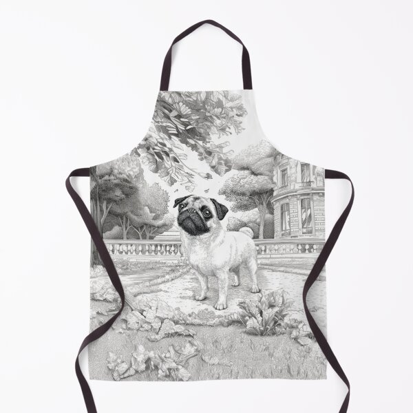 Item preview, A playful Pug in a park scene, Dogs in Motion designed and sold by CDC40.