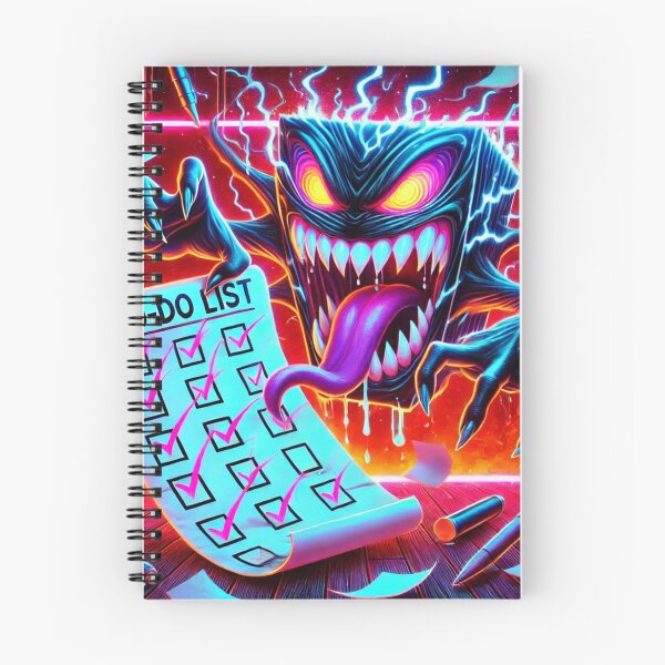 Item preview, To-Do List Demon – Neon Productivity Chaos Meme designed and sold by ComedyInkFactor.