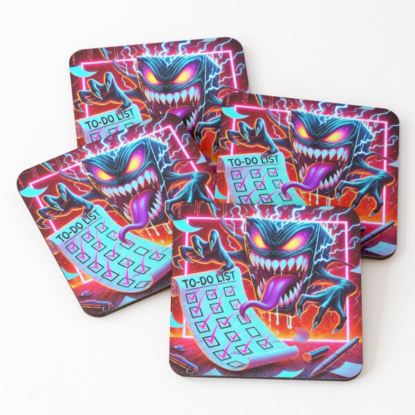 Item preview, To-Do List Demon – Neon Productivity Chaos Meme designed and sold by ComedyInkFactor.