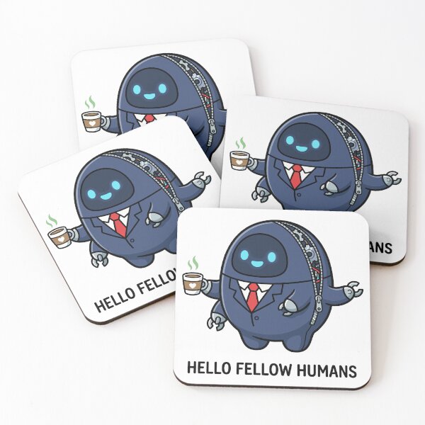 Item preview, Hello Fellow Humans – Funny AI Robot Tech Humor Design designed and sold by CreativeHymms.