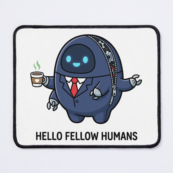 Item preview, Hello Fellow Humans – Funny AI Robot Tech Humor Design designed and sold by CreativeHymms.