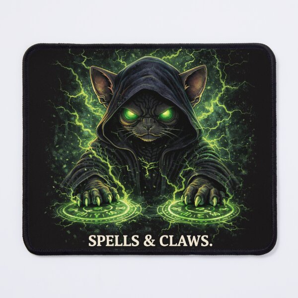 Item preview, Spells & Claws – Dark Mage Cat designed and sold by Furvisors.