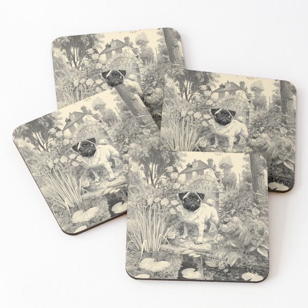 Item preview, A playful Pug in a park scene, Dogs in Motion designed and sold by CDC40.