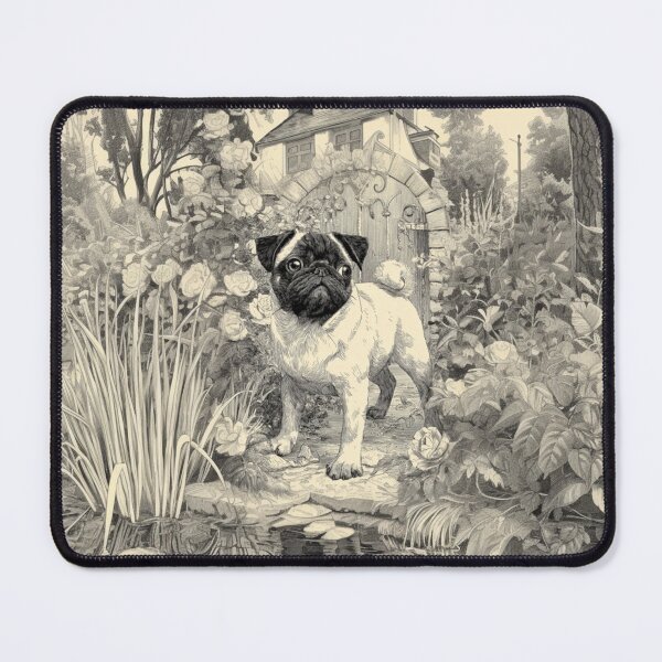 Item preview, A playful Pug in a park scene, Dogs in Motion designed and sold by CDC40.
