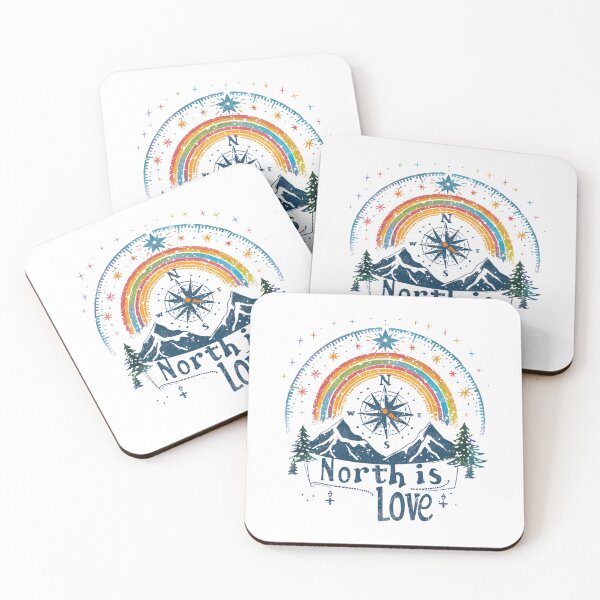 Item preview, North Is Love Sticker – LGBTQ Pride Camping Compass Rainbow Art, Outdoor Adventure Queer Love Decal designed and sold by Pride_Prints.