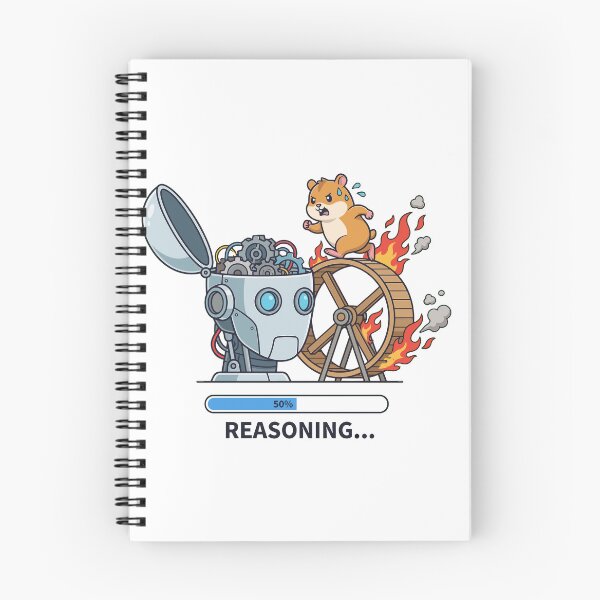 Item preview, Reasoning… 50% – Funny AI Thinking Process Illustration designed and sold by CreativeHymms.