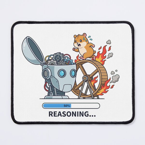 Item preview, Reasoning… 50% – Funny AI Thinking Process Illustration designed and sold by CreativeHymms.