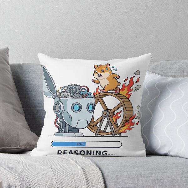 Item preview, Reasoning… 50% – Funny AI Thinking Process Illustration designed and sold by CreativeHymms.
