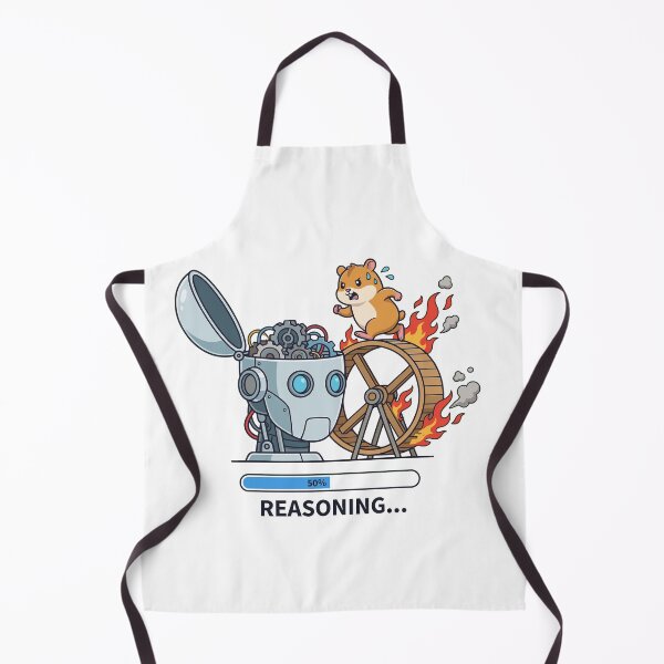 Item preview, Reasoning… 50% – Funny AI Thinking Process Illustration designed and sold by CreativeHymms.