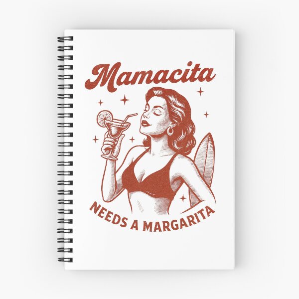 Item preview, Mamacita needs a Margarita Latina Funny Quote Vintage Sticker designed and sold by Suzy Perez Art.