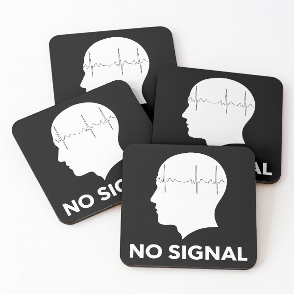 Item preview, No Signal Minimalist Existential Mind Silence Illustration designed and sold by Amanda's Factory.