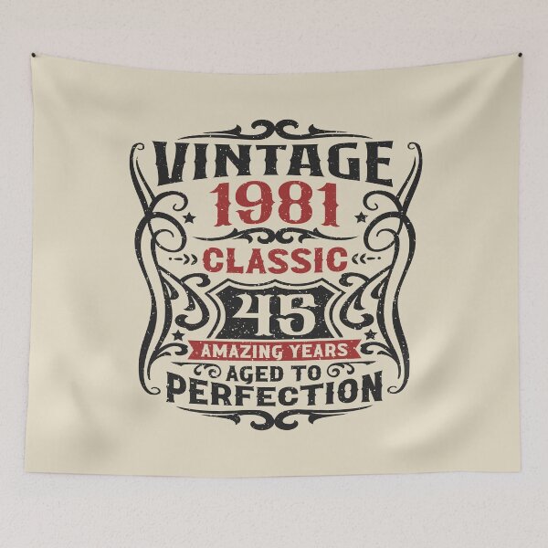 Item preview, 45th Birthday Vintage 1981 Classic 45 Amazing Years designed and sold by eclecTEEq.