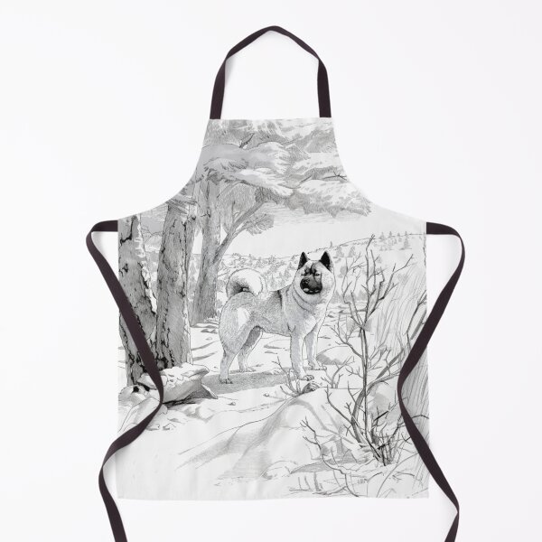 Item preview, A majestic Akita standing in a snowy landscape, Dogs in Motion designed and sold by CDC40.