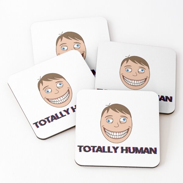 Item preview, Totally Human – Funny AI Glitch Face Illustration designed and sold by CreativeHymms.