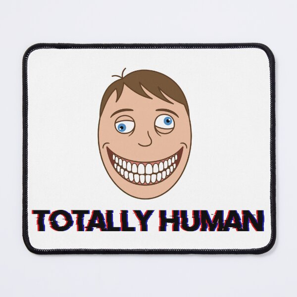 Item preview, Totally Human – Funny AI Glitch Face Illustration designed and sold by CreativeHymms.
