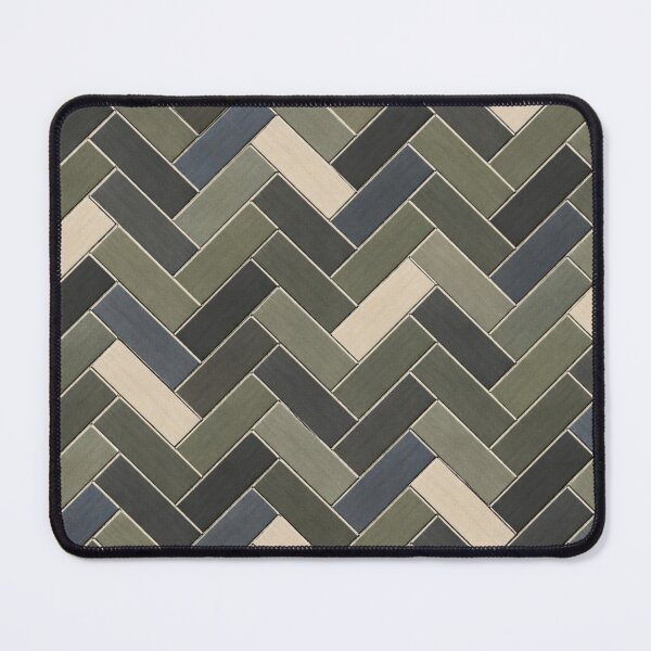 Item preview, Nordic Herringbone Pattern – Moss, Charcoal & Sand | Scandinavian Design designed and sold by ScanMood.