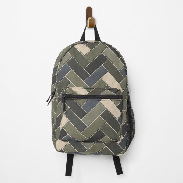 Item preview, Nordic Herringbone Pattern – Moss, Charcoal & Sand | Scandinavian Design designed and sold by ScanMood.