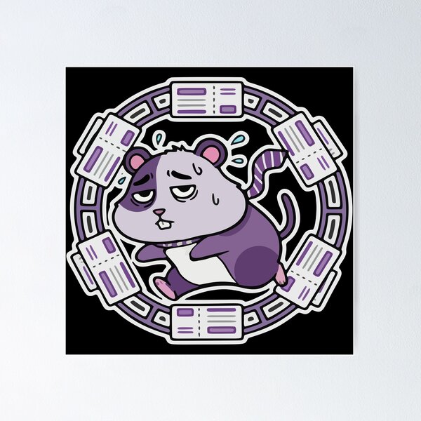 Item preview, Corporate Hamster - Deadline Wheel Sticker designed and sold by misticalplace.