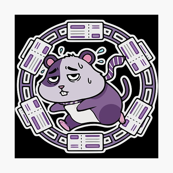 Item preview, Corporate Hamster - Deadline Wheel Sticker designed and sold by misticalplace.