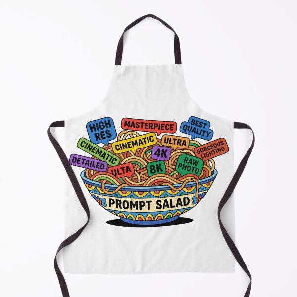 Item preview, Prompt Salad – Funny AI Prompt Engineering Illustration designed and sold by CreativeHymms.