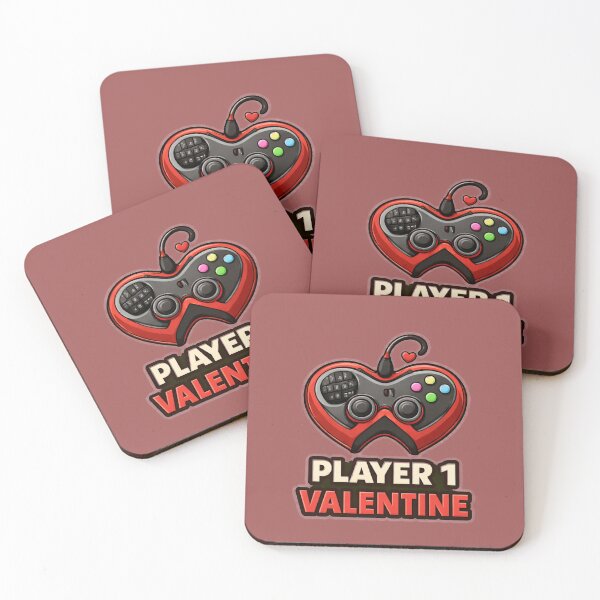 Item preview, Player 1 Valentine – Gamer Couple Gaming Quote designed and sold by PunchDrop.