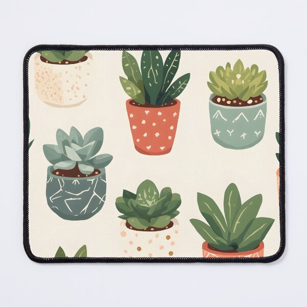 Item preview, Cute Pastel Succulents in Ceramic Pots Pattern Sticker designed and sold by PalmixArt.