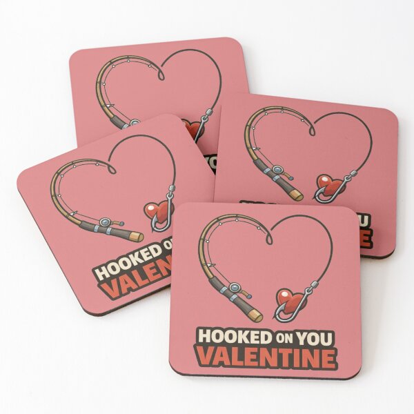Item preview, Hooked on You Valentine – Fishing Couple Quote designed and sold by PunchDrop.