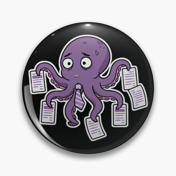 Item preview, Corporate Octopus - Multitasking Overload Sticker designed and sold by misticalplace.