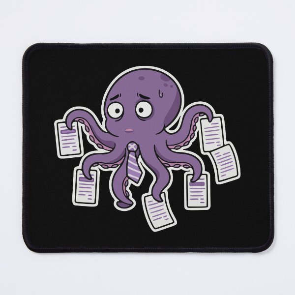 Item preview, Corporate Octopus - Multitasking Overload Sticker designed and sold by misticalplace.