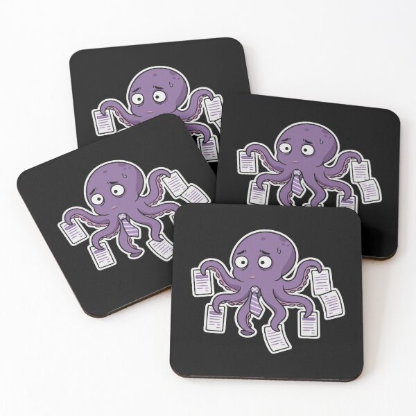 Item preview, Corporate Octopus - Multitasking Overload Sticker designed and sold by misticalplace.
