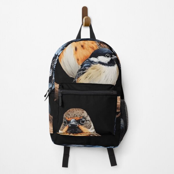 Artikelvorschau, Gartenvögel auf einem Ast – Realistische Singvogel- und Krähenillustration entworfen und verkauft von Karolina’s Cozy Creations.