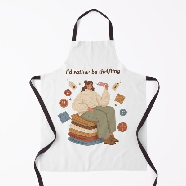 Item preview, I’d Rather Be Thrifting – Vintage Lover Aesthetic Illustration designed and sold by LaurannaDesign.