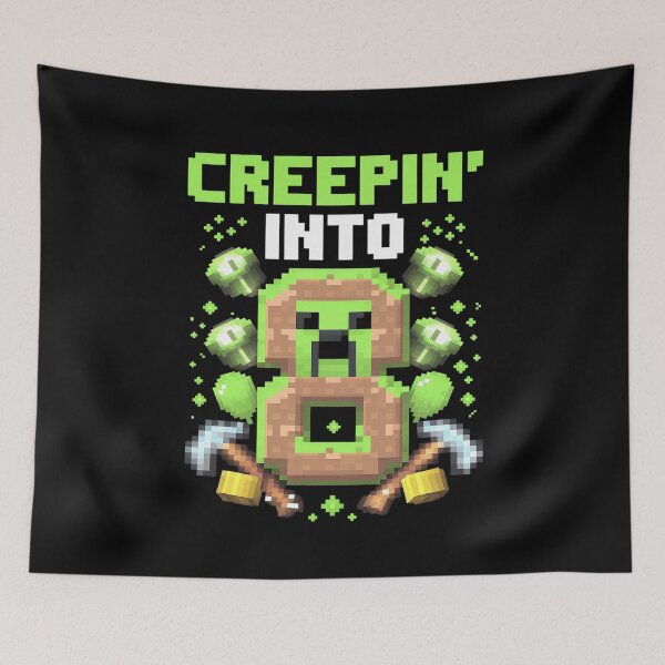 Item preview, 8th Birthday Gamer Pixel Creepin’ Into 8 Video Game Party 1  designed and sold by MarkLeedsArt.