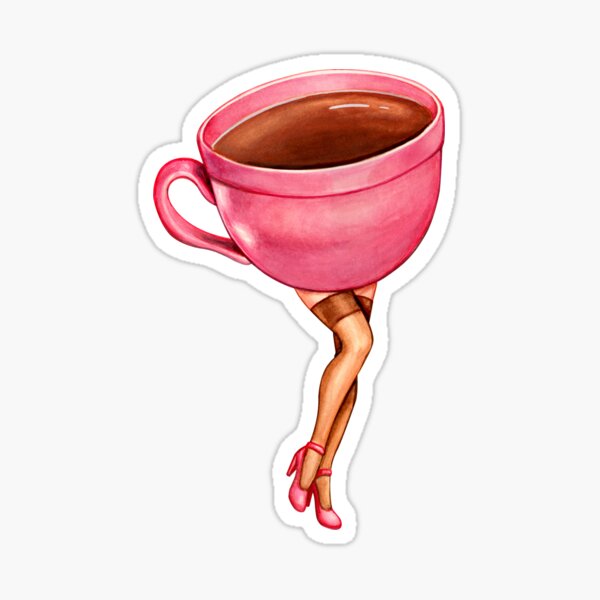 Vista previa del artículo con la obra «Pin-Up de café», diseñado y vendido por Kelly  Gilleran.