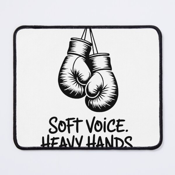 Item preview, Soft Voice Heavy Hands Women Fighter Street Art Boxing Design designed and sold by WSPrintCrafter.