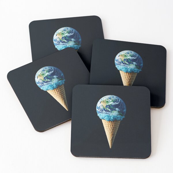Item preview, Realistic Earth Ice Cream Cone – Dark Aesthetic Climate Concept designed and sold by TIA-shop.