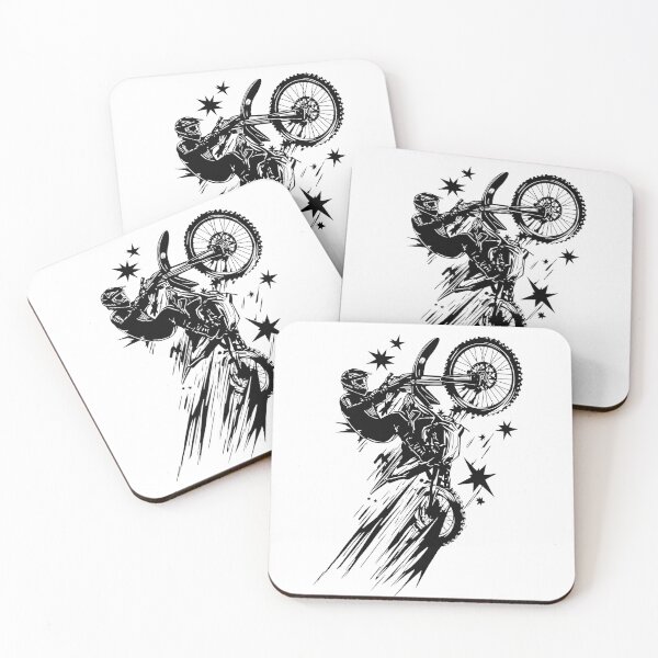 Item preview, Motocross Dirt Bike Stunt Silhouette designed and sold by TheNeuroVerse.