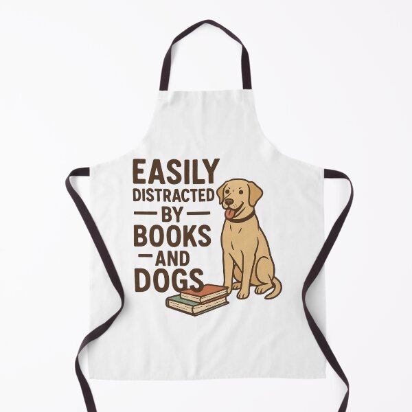 Item preview, Easily Distracted By Books And Dogs designed and sold by SnickerTwist.