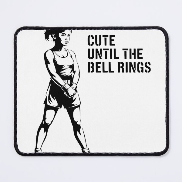 Item preview, Cute Until The Bell Rings – Funny Female Fighter Street Art Design designed and sold by WSPrintCrafter.
