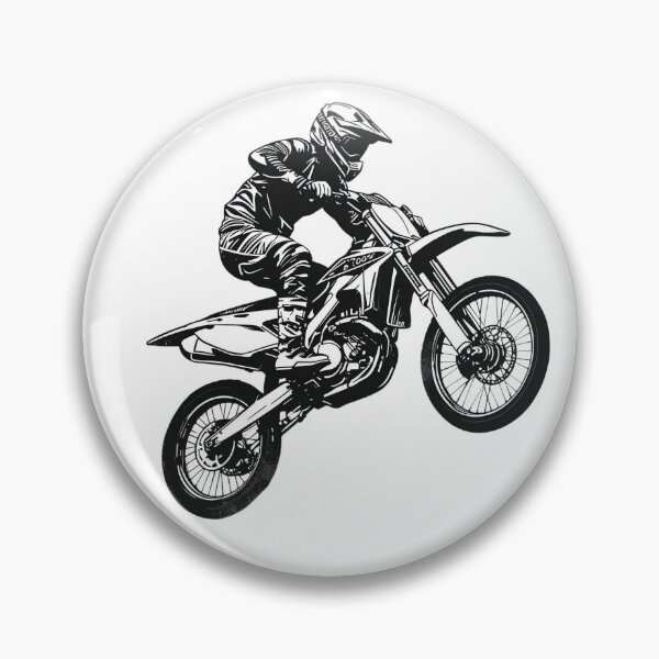 Item preview, Motocross Dirt Bike Rider Silhouette designed and sold by TheNeuroVerse.