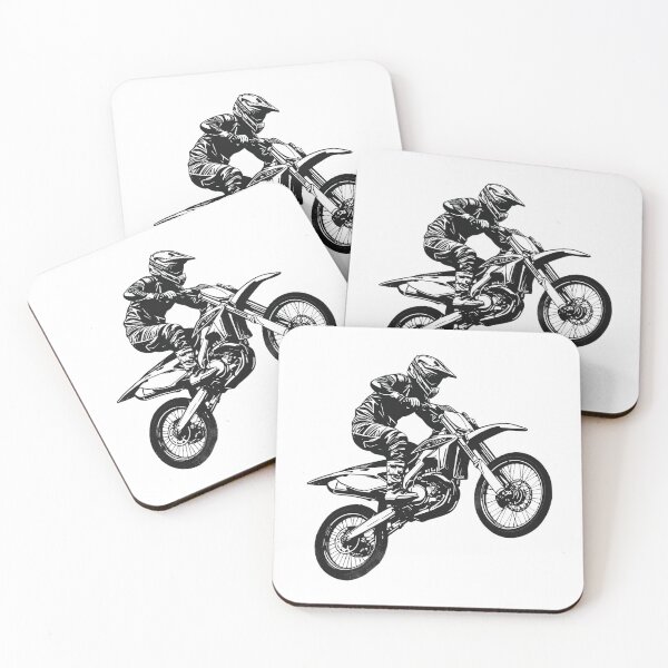 Item preview, Motocross Dirt Bike Rider Silhouette designed and sold by TheNeuroVerse.