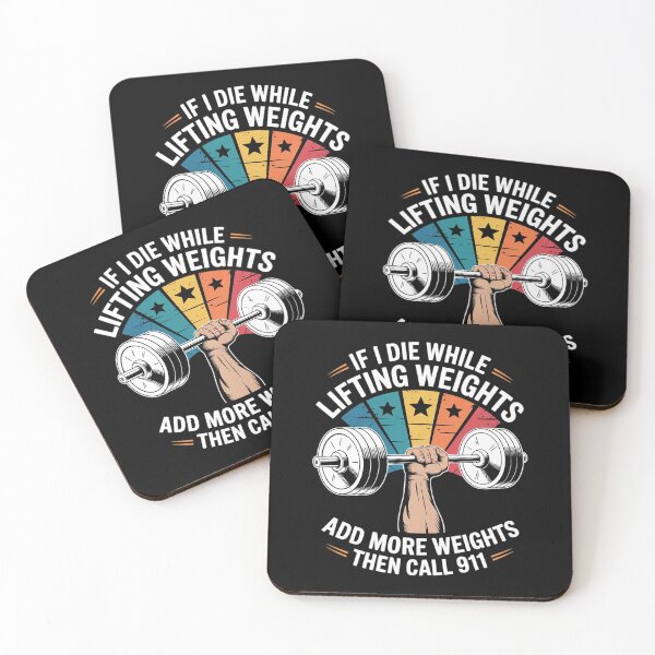 Item preview, If I Die While Lifting Weights - Funny Workout & Gym designed and sold by VerseFarm.